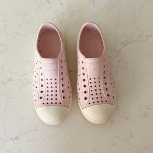 Girls Pink Native Shoes, size 1